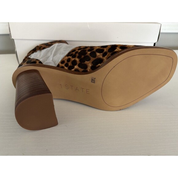 NEW 1. State Leopard Print Suede Ankle Strap Size 7.5 - Picture 6 of 6